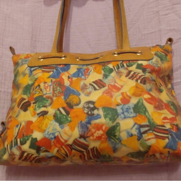 Dooney & Burke Vintage Y2K "Candy" Dooney with rainbow zipper. Rare - Picture 1 of 16